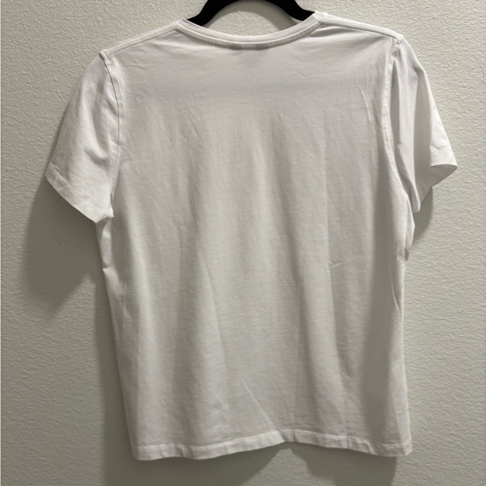 Saint + Sofia White Tee with Boogie Nights text, size USA 4 - Picture 4 of 5